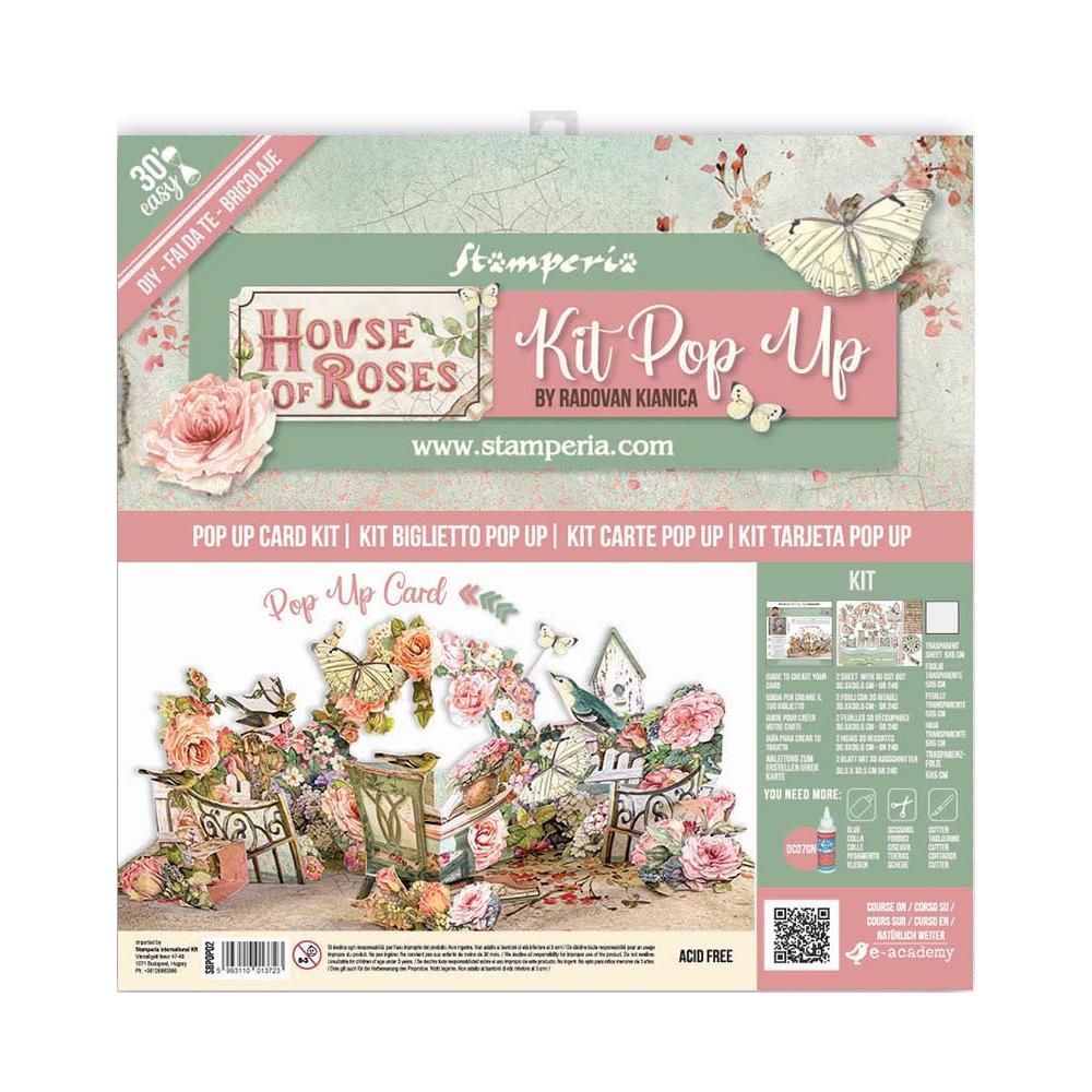 Stamperia Pop Up Card Kit HOUSE OF ROSES