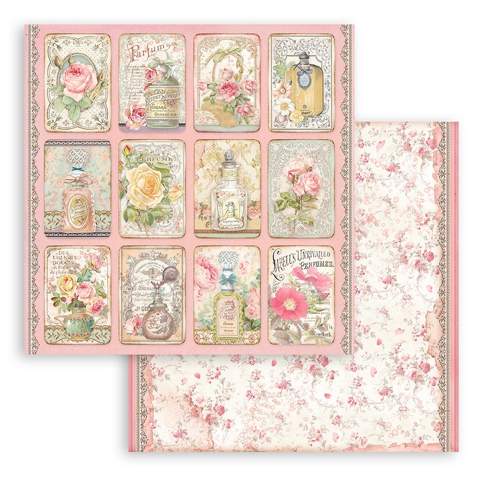 Stamperia Paper Packs 12X12 ROSE PARFUM