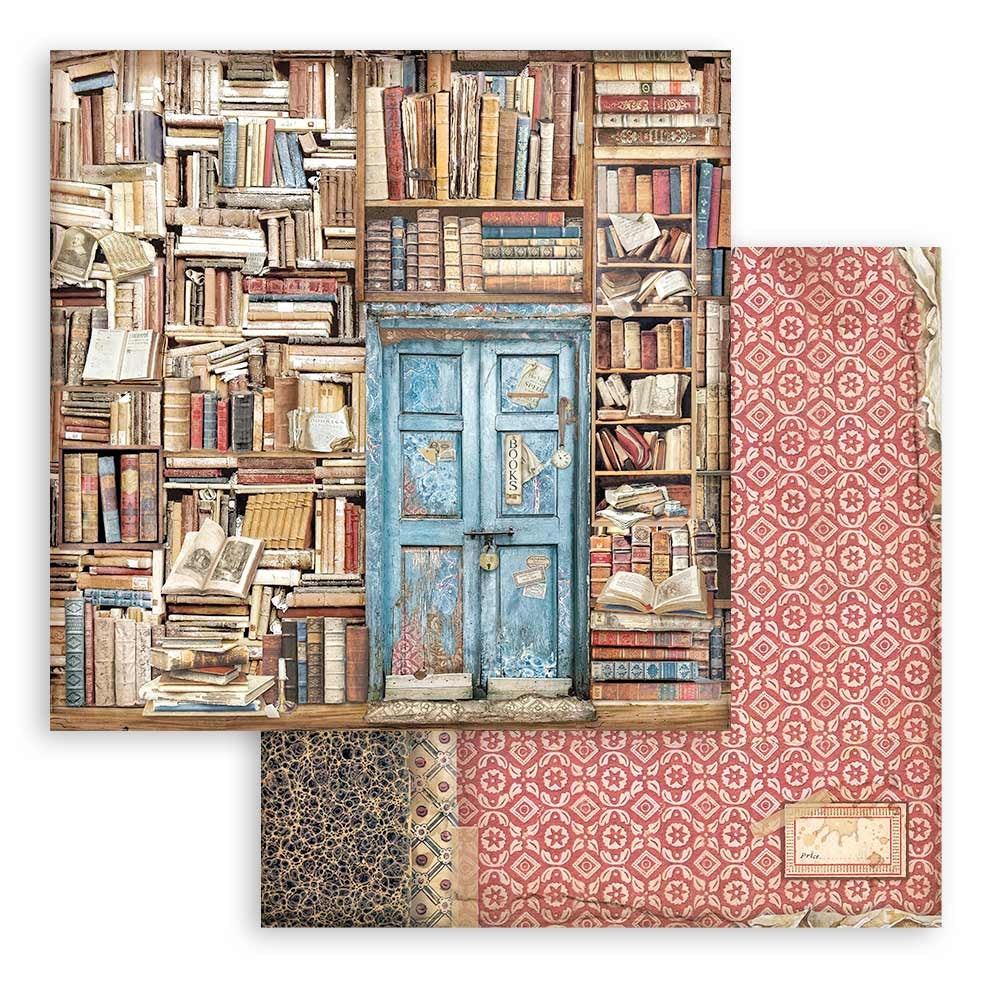 Stamperia 8x8 Paper Pad- Vintage Library