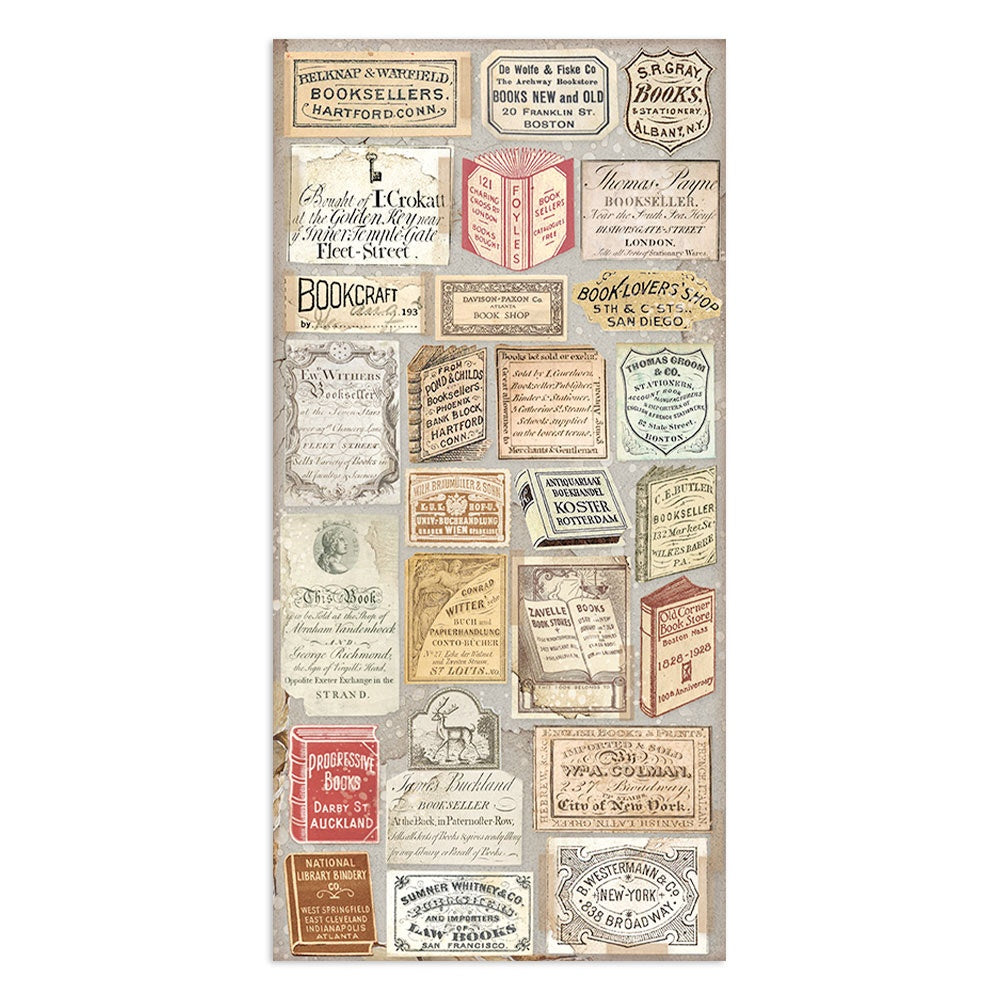 Stamperia Vintage Library Collectibles Paper Pack