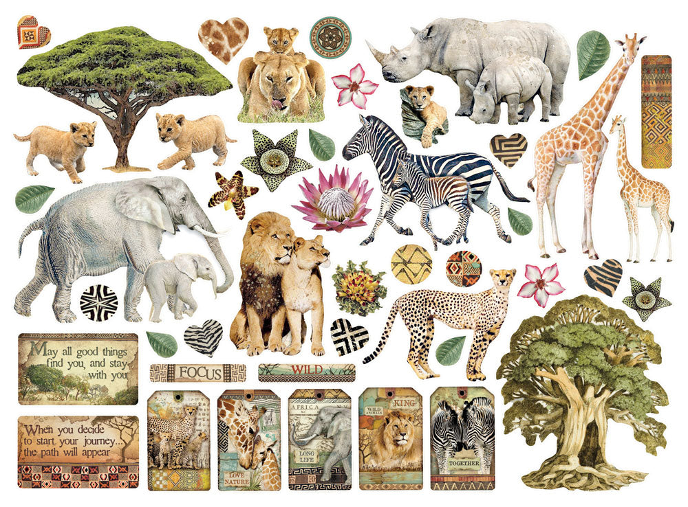 Stamperia Chipboard Die Cuts SAVANA