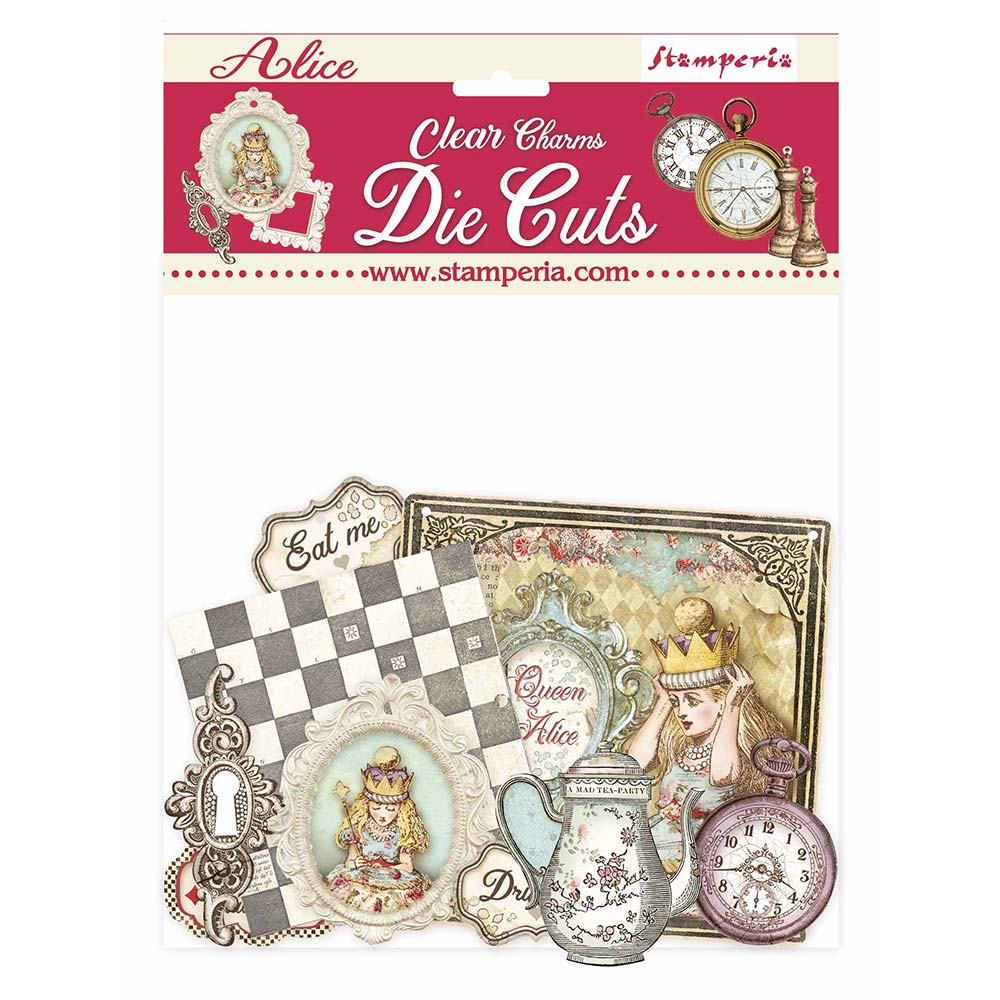 Stamperia Clear Charms Die Cuts ALICE