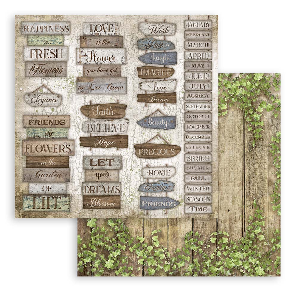 Stamperia Paper Packs 12X12 GARDEN HOUSE