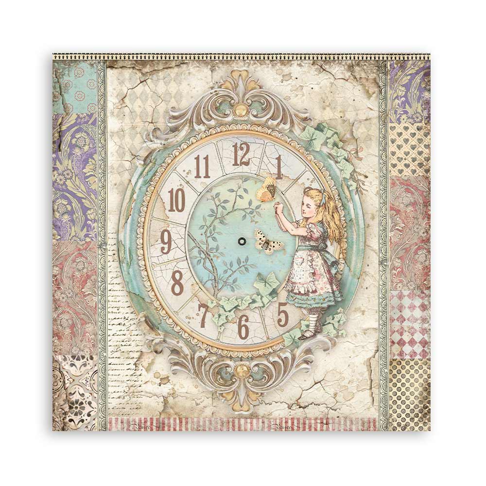 Stamperia Paper Packs 8x8 ALICE THROUGH THE LOOKING GLASS