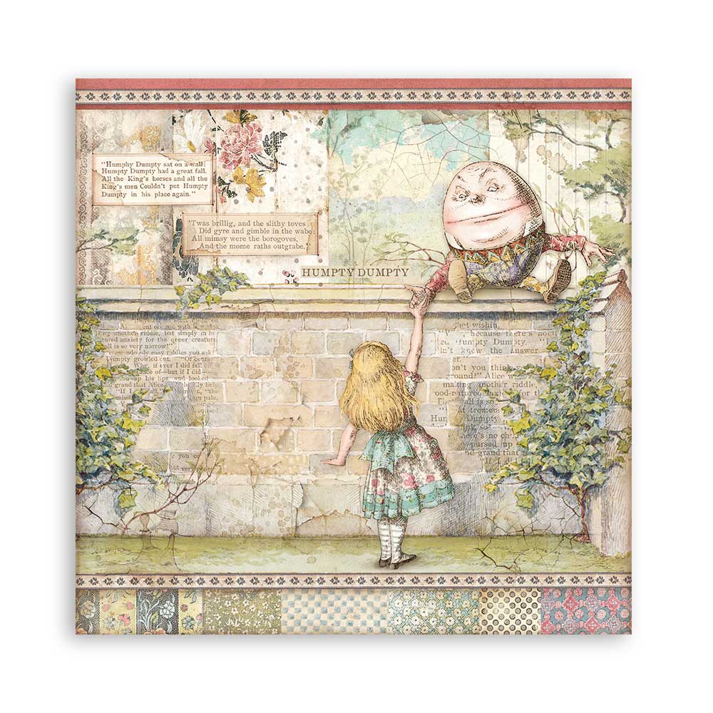 Stamperia Paper Packs 8x8 ALICE THROUGH THE LOOKING GLASS