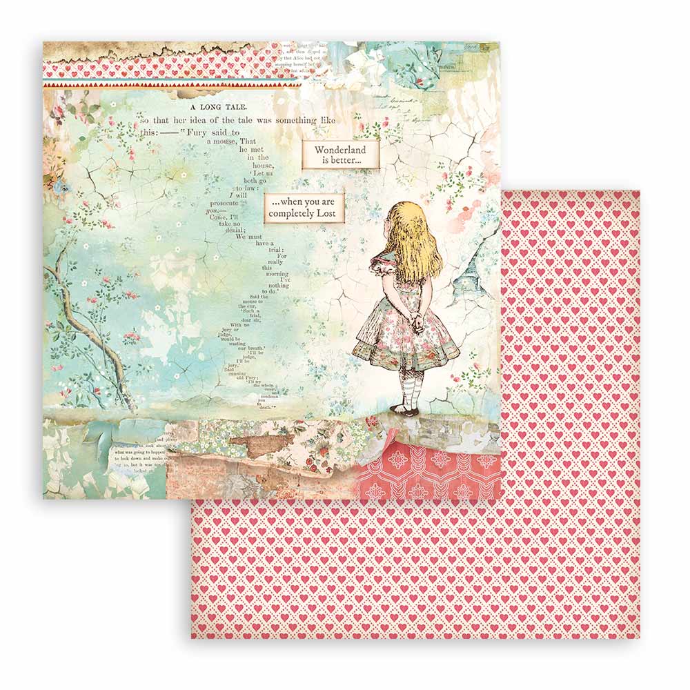 Stamperia Paper Packs 12x12 ALICE IN WONDERLAND AND ALICE THROUGH THE LOOKING GLASS MAXI