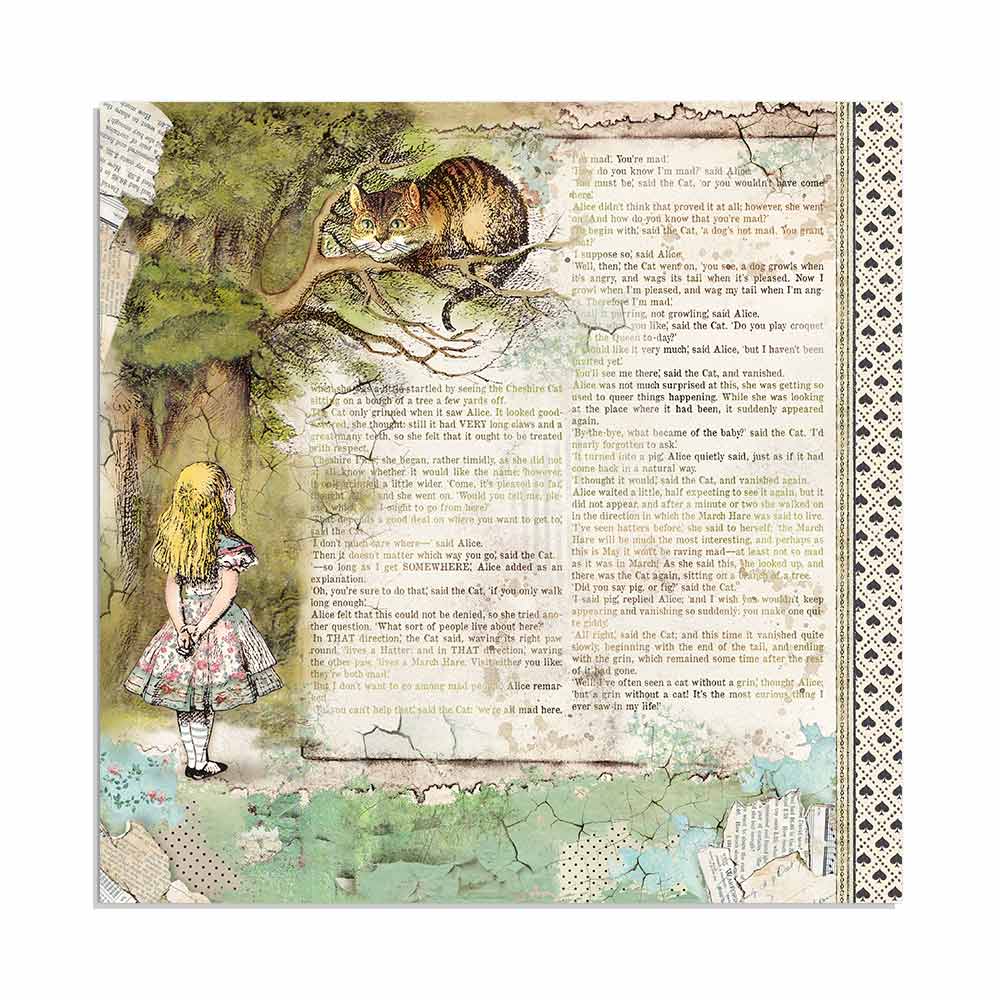 Stamperia Paper Packs 12X12 ALICE MAXI SPECIAL EDITION GOLD FOILED