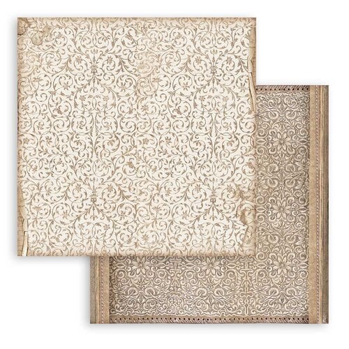 Stamperia Paper Pack  8x8 VINTAGE LIBRARY BACKGROUNDS