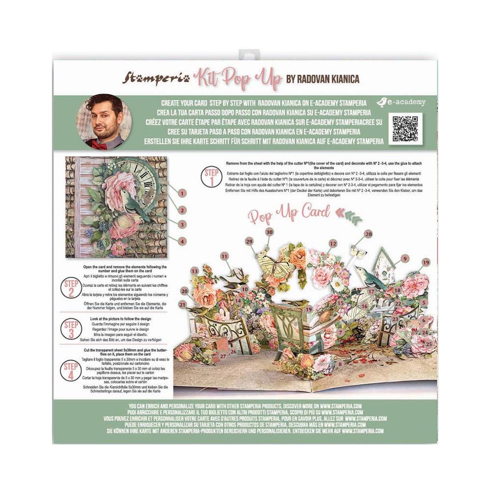 Stamperia Pop Up Card Kit HOUSE OF ROSES