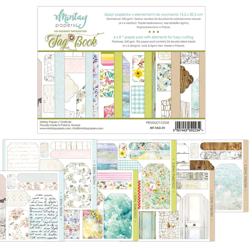 Mintay Papers 6x8 Fussy Cut Add-on Book TAGS