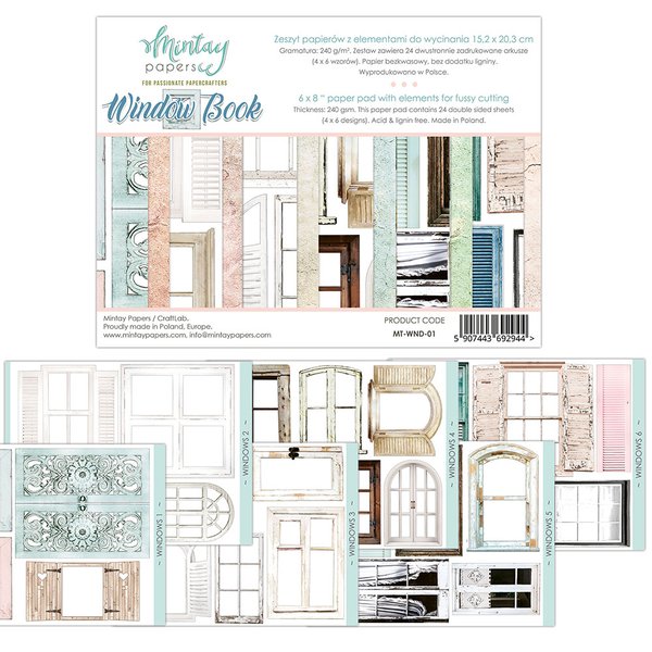 Mintay Papers 6x8 Fussy Cut Add-on Book WINDOWS
